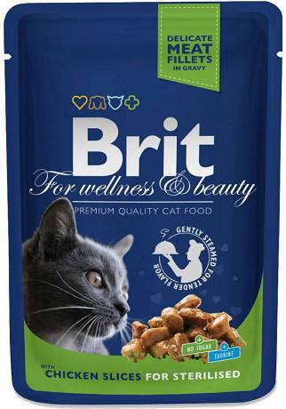 Brit Premium CAT Sterilised with Chicken Slices Karma mokra z kurczakiem op. 100g