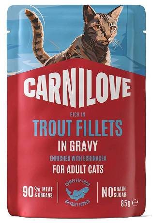 Carnilove CAT Trout Fillets in Gravy Mokra Karma z pstrągiem 85g