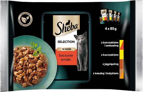 Sheba CAT Selection Karma mokra Kolekcja soczystych smaków (sos) op. 4x85g