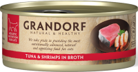 Grandorf Adult Tuna&Shrimps Fillet in Broth Mokra Karma z tuńczykiem i krewetkami w sosie dla kota 70g