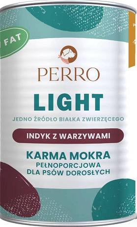 Perro Light Adult Mokra Karma z indykiem i warzywami dla psa 400g