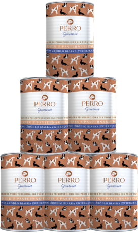 Perro Gourmet Adult Mokra Karma z dzikiem i pasternakiem dla psa 6x400g PAKIET