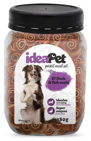 IdeaPet O! Pocket meat set Duck&Fish sushi Przysmak z kaczką i dorszem dla psa op. 180g