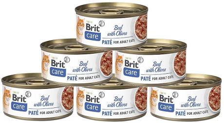 Brit Care CAT Beef with Olives Karma mokra z wołowiną i oliwkami op. 12x70g PAKIET