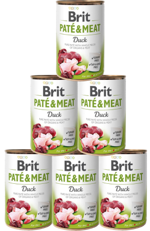 Brit Pate&Meat DOG Adult Duck Karma mokra z kaczką op. 6x800g PAKIET