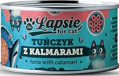 Łapsie Adult Mokra Karma z tuńczykiem i kalmarami dla kota 80g