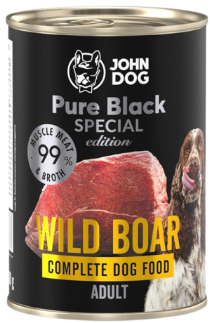 John Dog Adult Pure Black Wild Boar Karma z jagnięciną dla psa op. 400g