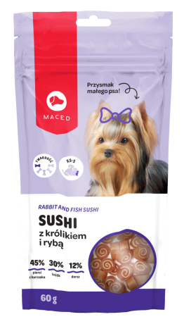 Maced Sushi z królikiem i rybą Przysmak dla psa op. 60g