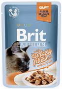 Brit Premium CAT with Turkey Fillets for Adult Cats Gravy Karma mokra z indykiem op. 85g