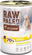VetExpert Raw Paleo Monoprotein Adult Turkey Mokra Karma z indykiem dla psa 400g