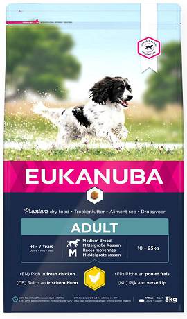 Eukanuba DOG Adult Medium Karma sucha op. 3kg WYPRZEDAŻ