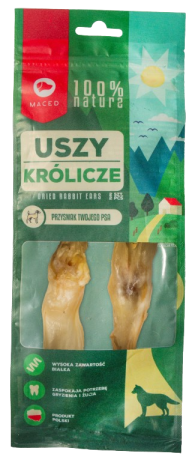 Maced Uszy królicze naturalne Gryzak dla psa op. 2szt.