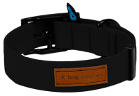 Dogcessories Czarna Obroża Biothane Zen Classic dla psa rozm. L 25mm/42-51cm