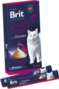 Brit Premium Creamy Treats with Chicken Przysmak z kurczakiem dla kota 6x15g