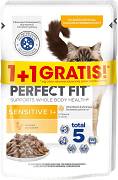 Perfect Fit CAT Adult (1+) Sensitive Karma morka z kurczakiem (sos) op. 2x85g (1+1 GRATIS)