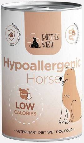 Paka Zwierzaka PEPE Vet Hypoallergenic Horse Mokra Karma z koniną dla psa 400g