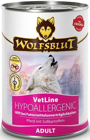 Wolfsblut DOG Adult VetLine Hypoallerginic Karma mokra z koniną op. 395g