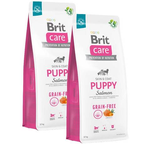 Brit Care DOG Puppy Salmon Grain-Free Karma sucha z łososiem op. 2x12kg DWU-PAK