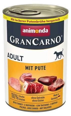 Animonda GranCarno DOG Adult Karma mokra z wołowiną i indykiem op. 6x400g PAKIET