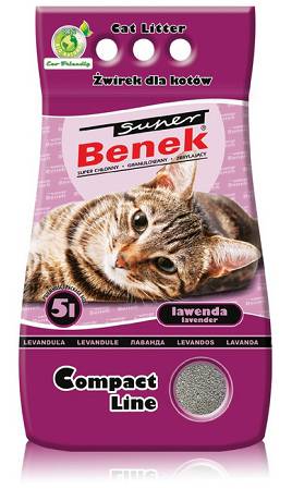 Super Benek Żwirek bentonitowy Compact zapach lawendowy dla kota poj. 25l