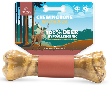 Pokusa Feel the Wild Chewing Bone Kość z jeleniem dla psa dł. 17cm