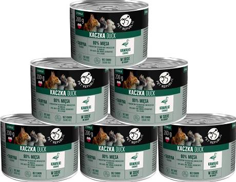 Pet Republic Sterilised Adult Mokra Karma z kaczką w sosie dla kota 10x200g PAKIET