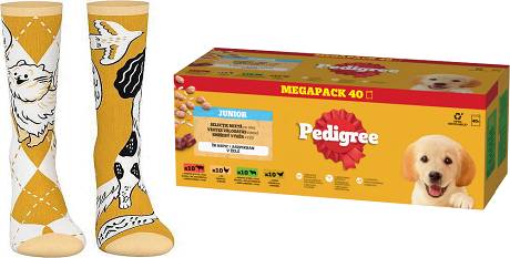Pedigree DOG JUNIOR Wybór Smaków Karma mokra (galaretka) mix smaków dla psa op. 40x100g + SKARPETKI PEDIGREE GRATIS