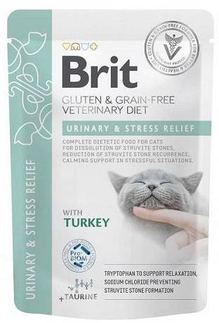 Brit Veterinary Diet CAT Urinary&Stress Relief Turkey Karma mokra z indykiem op. 85g