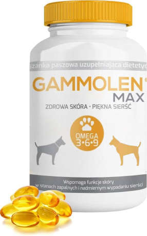 Gammolen MAX Preparat na skórę i sierść na dla psów dużych ras 90kap.
