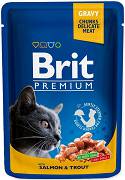 Brit Premium CAT with Salmon&Trout Karma mokra z łososiem i pstrągiem op. 100g