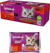 Whiskas CAT Adult Karma mokra klasyczne posiłki (sos) op. 40x85g + Whiskas CAT Adult zestawy klasyczne op. 4x85g GRATIS