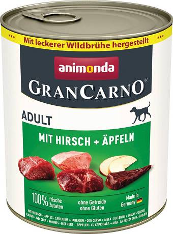 Animonda GranCarno DOG Adult Karma mokra z jeleniem i jabłkiem op. 800g