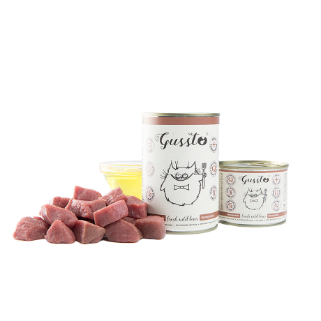 Gussto CAT Fresh Wild Boar Karma mokra z dziczyzną op. 6x200g PAKIET