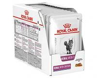 Royal Canin Vet CAT Renal with Chicken Karma mokra z kurczakiem op. 12x85g PAKIET