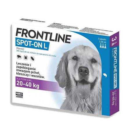Frontline Spot On Krople dla psa od 20-40kg rozm. L 