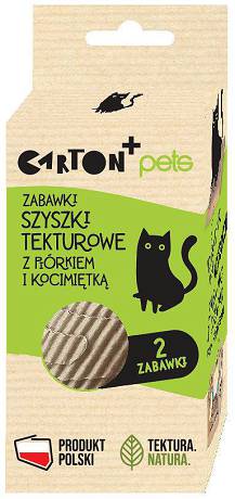 Carton+ Pets Zabawka szyszki tekturowe dla kota op. 2szt.