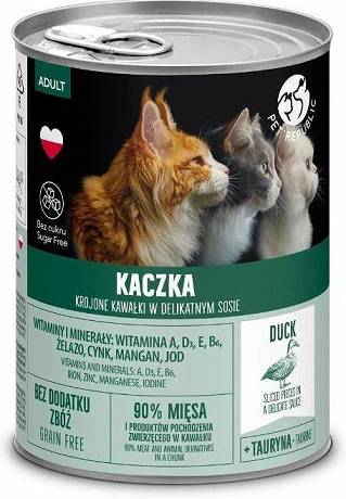 Pet Republic Adult Mokra Karma z kaczką w sosie dla kota 400g