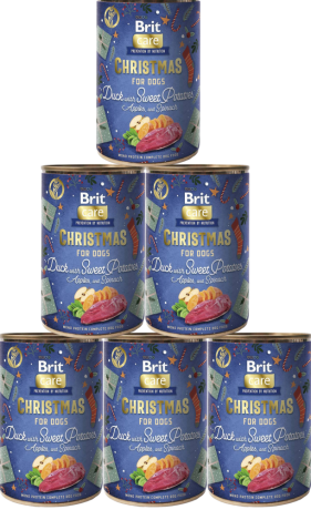 Brit Care Mono Protein DOG Christmas Duck Mokra Karma z kaczką dla psa 6x400g PAKIET