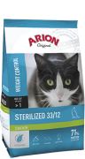 Arion Original CAT Sterilized 33/12 Chicken Karma sucha z kurczakiem op. 7.5kg
