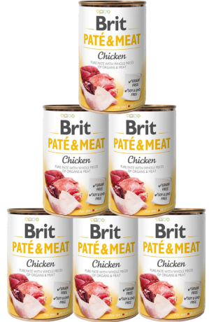 Brit Pate&Meat DOG Adult Chicken Karma mokra z kurczakiem op. 6x400g PAKIET