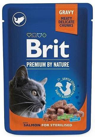 Brit Premium CAT Sterilised with Salmon Chunks Karma mokra z łososiem op. 100g