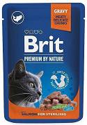 Brit Premium CAT Sterilised with Salmon Chunks Karma mokra z łososiem op. 100g