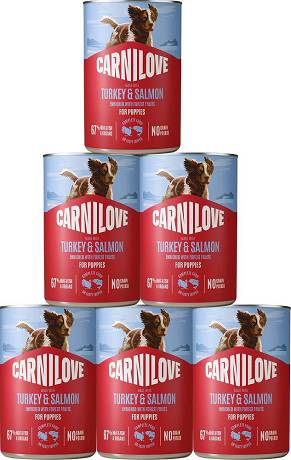 Carnilove Puppy Turkey&Salmon Mokra Karma z indykiem i łososiem 6x400g PAKIET