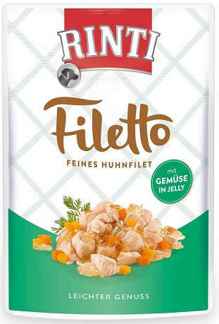 Rinti Filetto DOG Karma mokra z kurczakiem i warzywami (galaretka) op. 100g