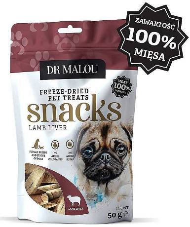 Dr Malou Freeze Dried Liofilizowane Przysmaki z jagnięciną dla psa 50g