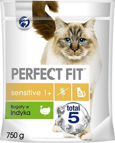Perfect Fit CAT Adult (1+) Sensitive Karma sucha z indykiem op. 750g