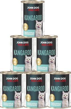 John Dog for Cats Adult mus z kangurem karma mokra op. 6x400g PAKIET