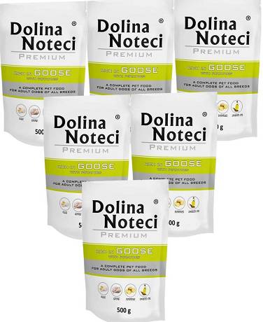 Dolina Noteci Premium DOG Adult Karma mokra z gęsią i ziemniakami 10x500g SASZETKA PAKIET