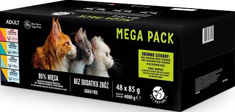 Pet Republic Mokra Karma Mix smaków w sosie dla kota 48x85g MEGA PACK