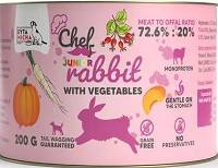 Syta Micha CHEF Junior Rabbit Karma Mokra z królikiem i warzywami dla psa 200g